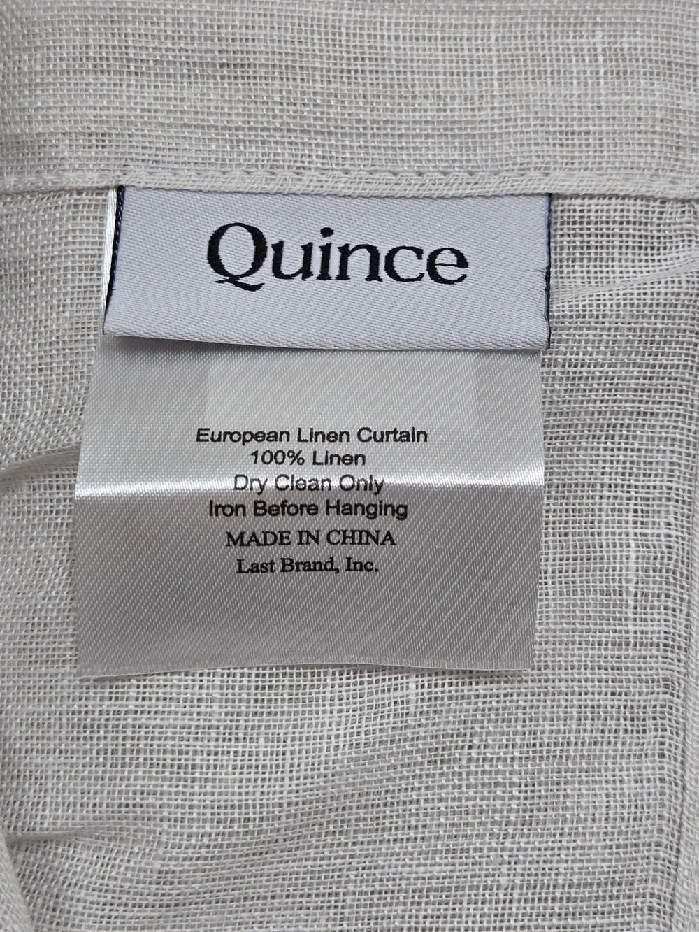 NWT QUINCE 4 Set 48x96 European Linen Sheer Curtains Cloud 9306